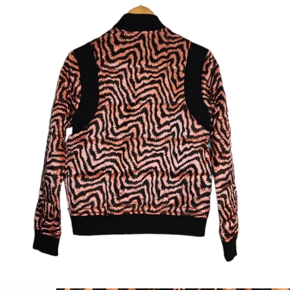 Anthropologie Scotch & Soda Metallic Pink and Black Bomber Jacket size XS - Picture 5 of 11
